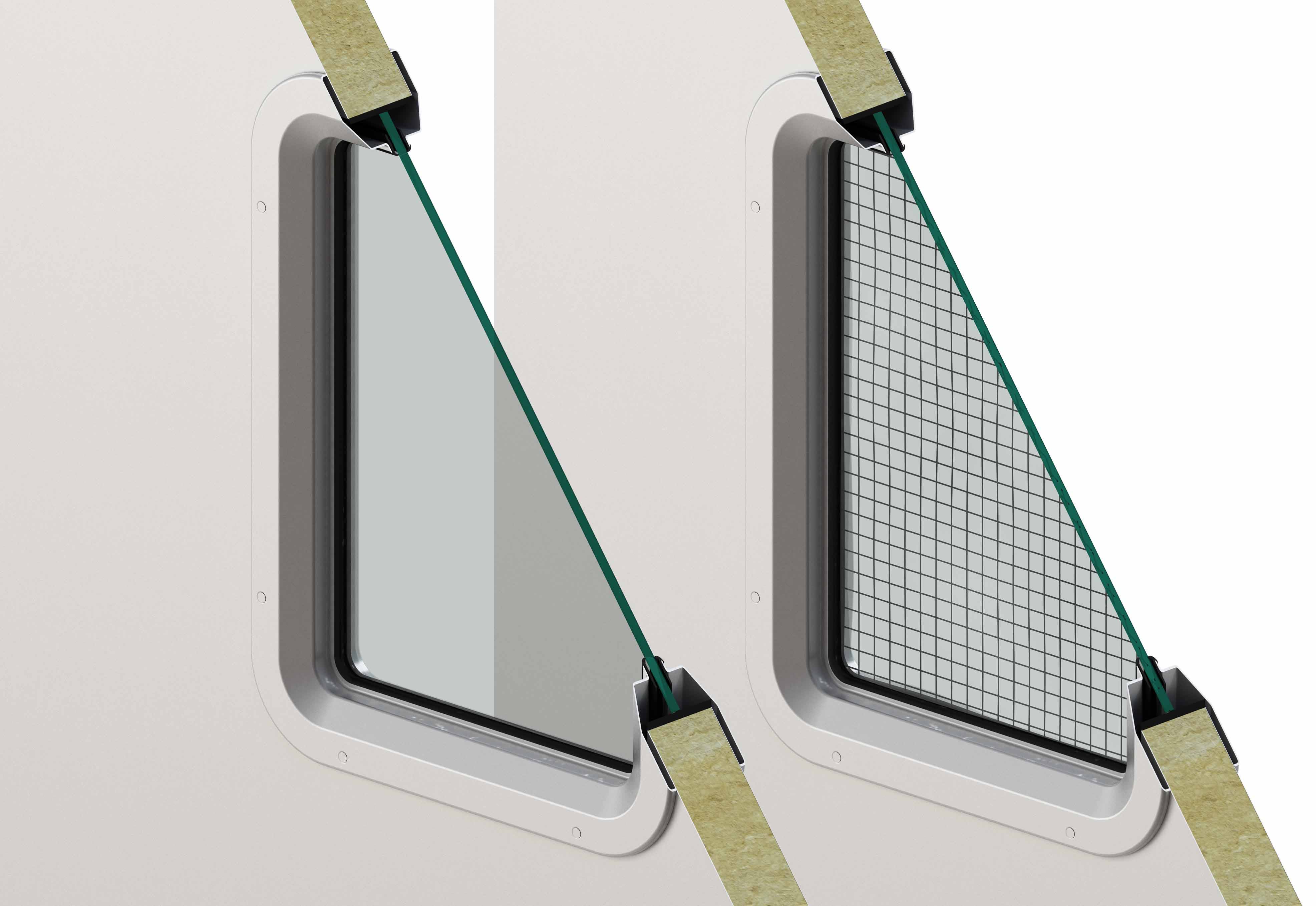 Стандартное стальное окно 300 × 400 мм с заполнением стеклом толщиной 6 мм (армированным/триплекс)
